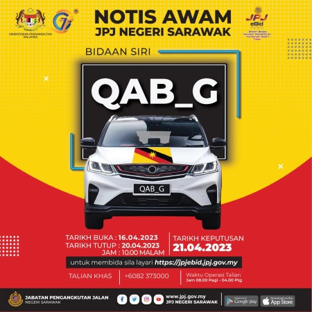JPJ eBid: JWE QAB_G number plates up for bidding